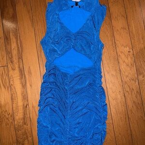 A Mini pull on stretch royal blue NWT dress
